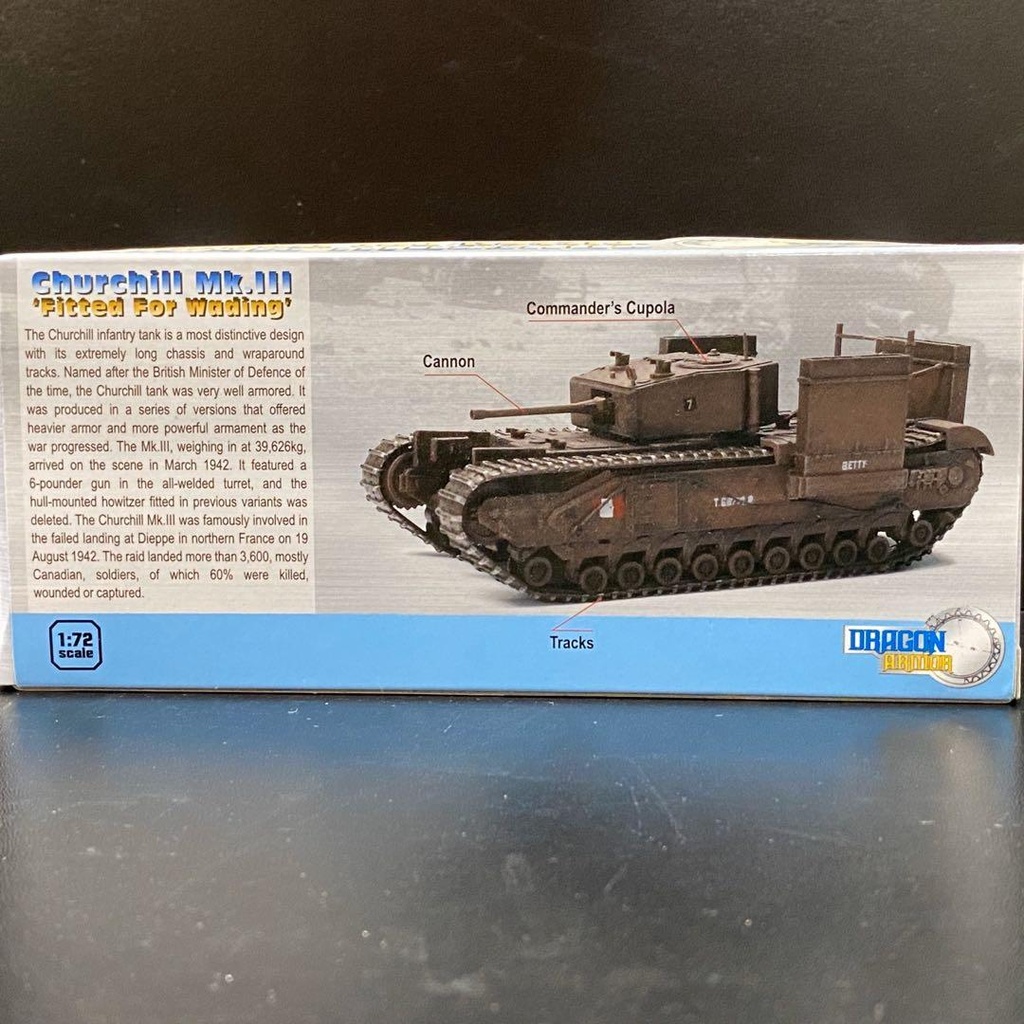 威龍 Dragon Models 60669 Churchill MK III Fitted For Wading 1st Canadian Army New 1:72 完成品