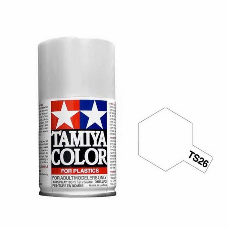 TAMIYA 85026 Tamiya Color Lacquer Paint Spray TS-26 Pure White 100ml