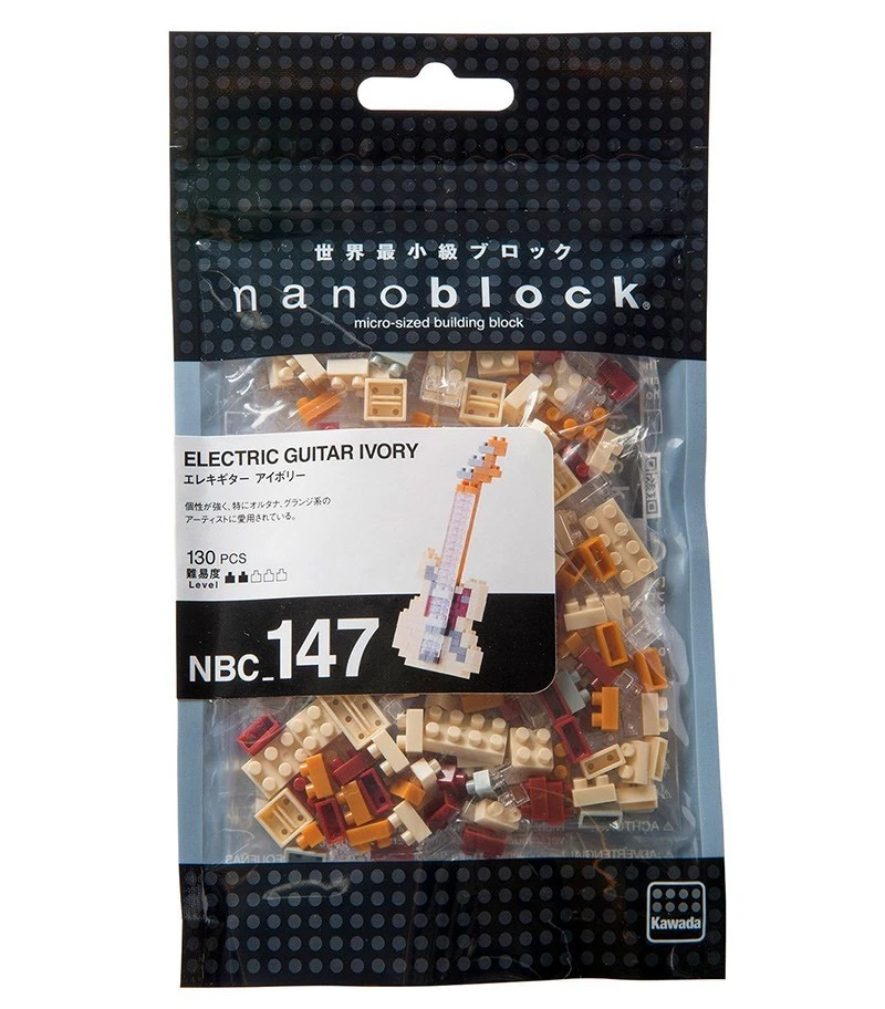 Kawada NBC-147 nanoblock ELECTRIC GUITAR IVORY