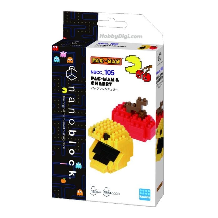 Kawada NBCC-105 nanoblock Pac-Man & Cherry 