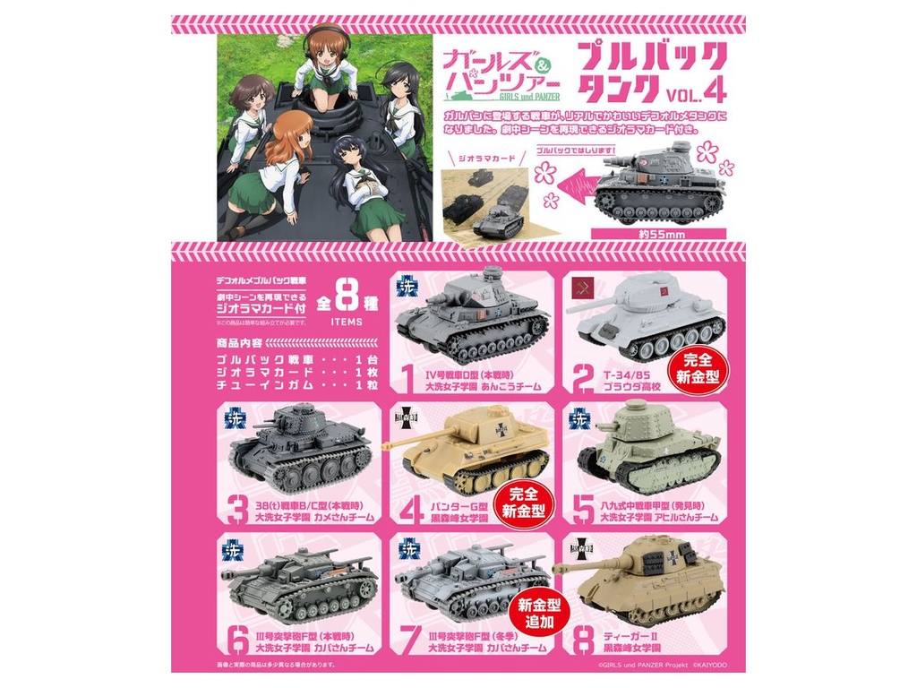 F-toys GIRLS und PANZER Pullback Tank 4