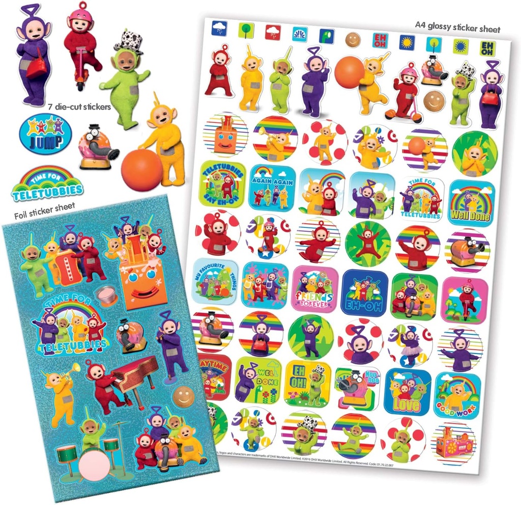 Paper Projects Teletubbies Mega Sticker - Multi-Coloured