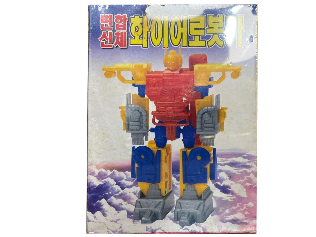 中古 珍藏 韓國 舊 模型 Jina World Robotak & Cavados 磁力變形組合塑膠模型套件
