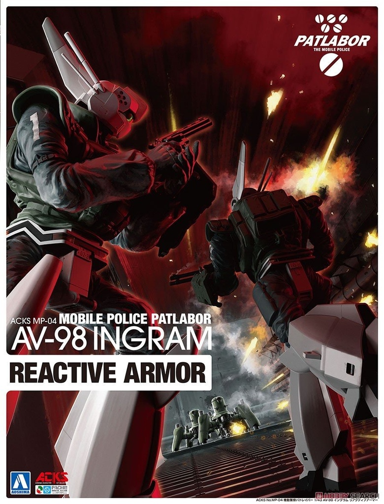 AOSHIMA 青島文化 - 機動警察 1/43 AV-98 防彈裝英格格倫 Reactive Armor  ACKS No.MP-04 
