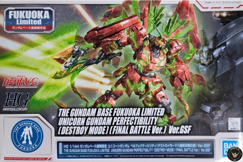 The Gundam Base Fukuoka Limited HGUC 1/144 Unicorn Gundam Perfectibility Destroy Mode Final Battle Ver.GSF