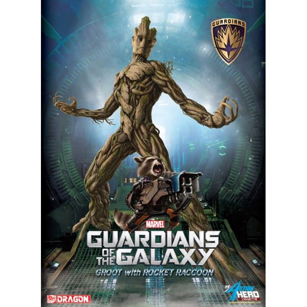 威龍 Dragon Models 1:9 Marvel - Guardians of The Galaxy - Groot with Rocket Raccoon Action Hero Vignette