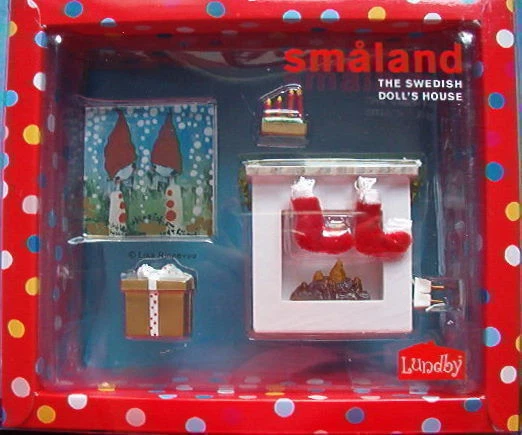 Lundby Smaland Christmas Fireplace Set