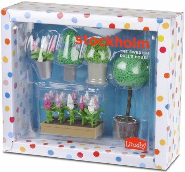 Lundby Stockholm 花園花卉 + 植物-15 件套 #9036