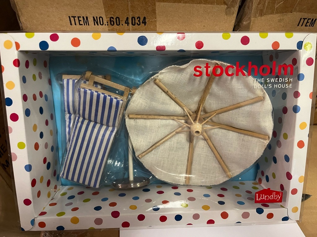 Lundby Stockholm Parasol + Sun Lounger Kit