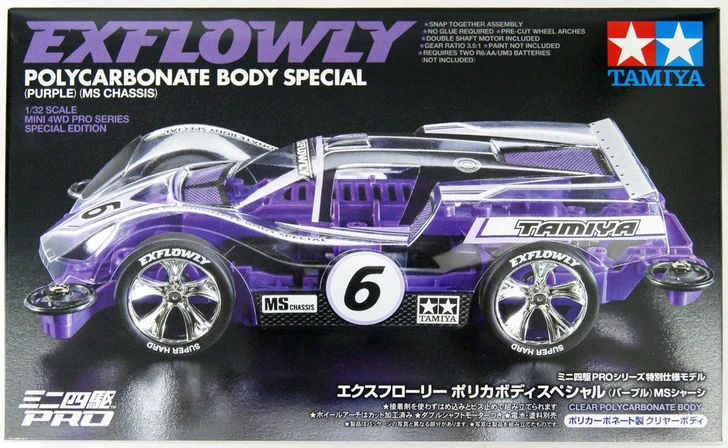 Tamiya 95571 1/32 Mini 4WD Exflowly Polycarbonate Body Special (MS Chassis)