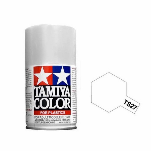 [TA-072569] Tamiya 85027 Tamiya Color Lacquer Paint Spray TS-27 Matt White 100ml