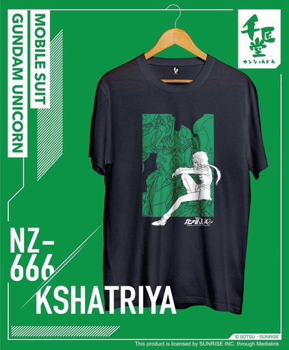 [uct00500104] 千匠堂 x 高達Tee (黑色剎帝利) L size