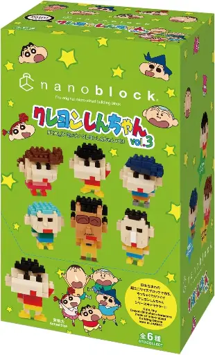 [KA-223741] Kawada NBMC-35S nanoblock Mini Nano Crayon Shin-chan vol.3 (Full Box 6pcs) 