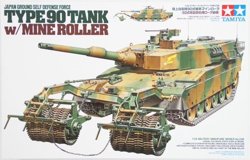 [TA-997275] Tamiya 35236 JGSDF Type 90 Tank with Mine Roller 1/35 … Tamiya田宮雙星1/35 #35236 MM236 陸上自衛隊90式戰車