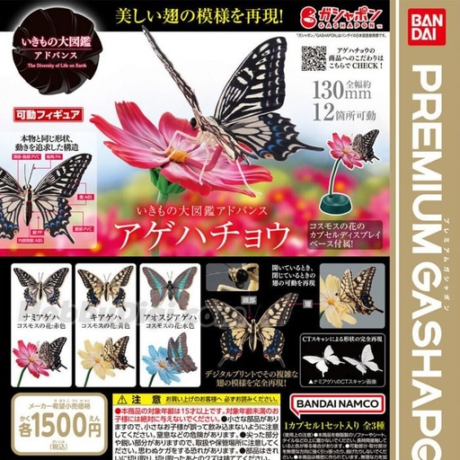 [BA-962370] Bandai Gashapon ADVANCE SWALLOWTAIL BUTTERFLY (Set of 3)