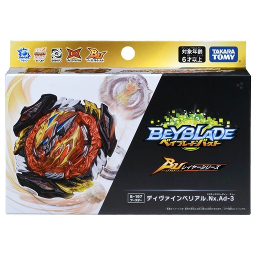 [TT-209843] Takara Tomy - Beyblade Burst BU Booster - B-197 Divine Belial.Nx.Ad-3