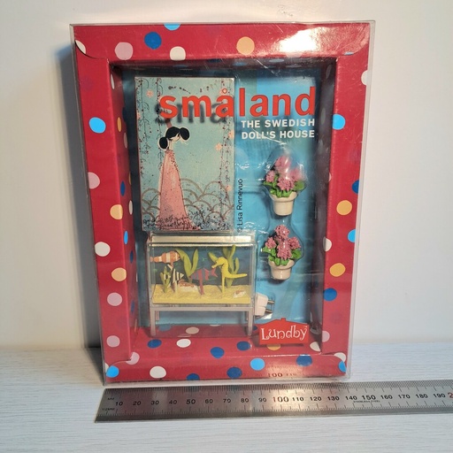 [LU-050807] Lundby Smaland Retro Flowers Aquarium Pictures 